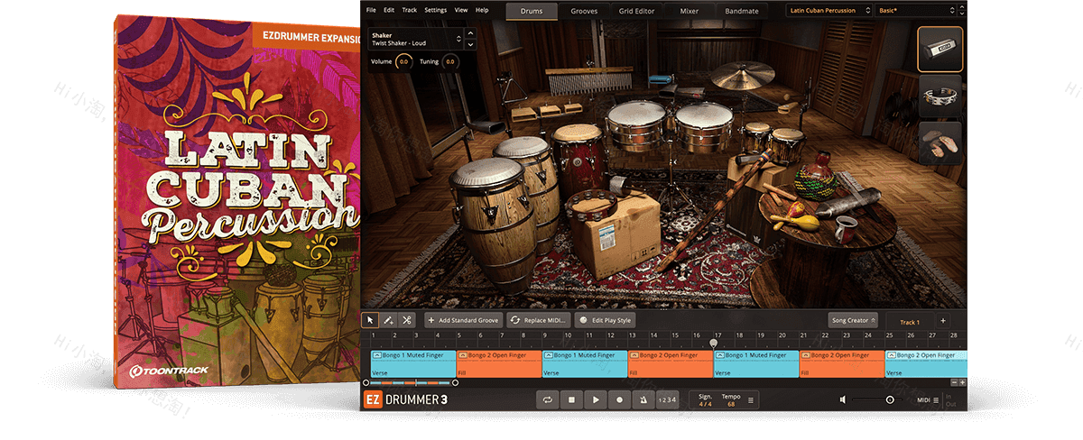 Toontrack Latin Cuban Percussion EZX Library Update v1.0.2 声音库升级包